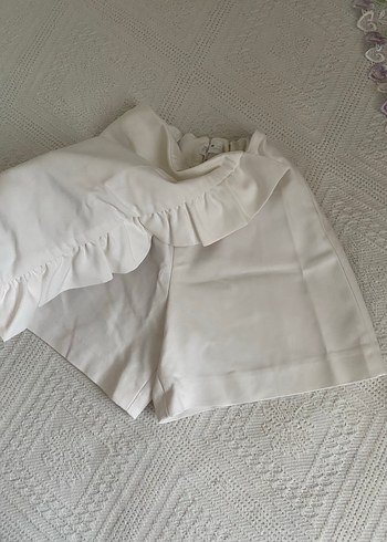 Kız çocuk Beyaz Fırfırlı şort etek açıklamada herşeyi belirttim - Görsel 3