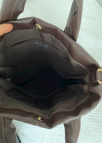 Primark Kahverengi Deri Kadın Çanta - Görsel 3