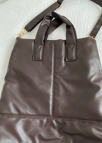 Primark Kahverengi Deri Kadın Çanta - Görsel 4