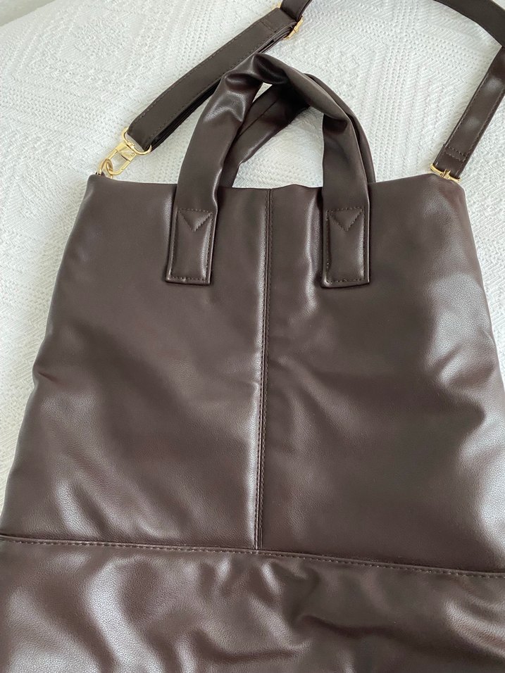 Primark Kahverengi Deri Kadın Çanta - Görsel 4