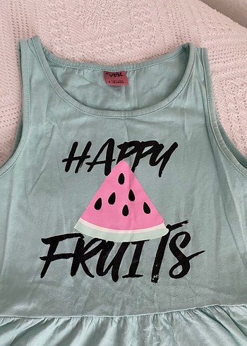 Kız Çocuk Renkli Baskılı Askısız Elbise - Görsel 6