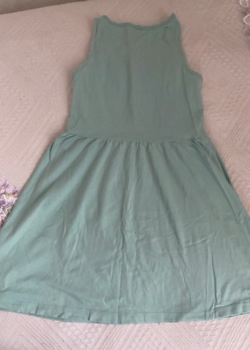 Kız Çocuk Renkli Baskılı Askısız Elbise - Görsel 4