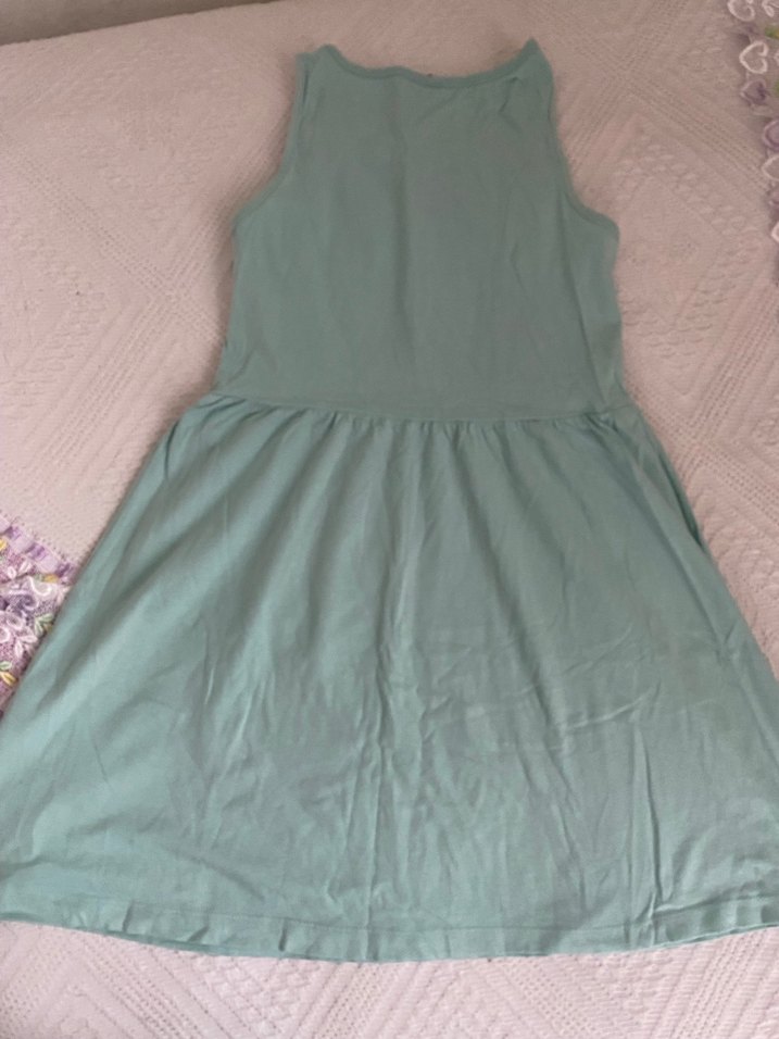 Kız Çocuk Renkli Baskılı Askısız Elbise - Görsel 4