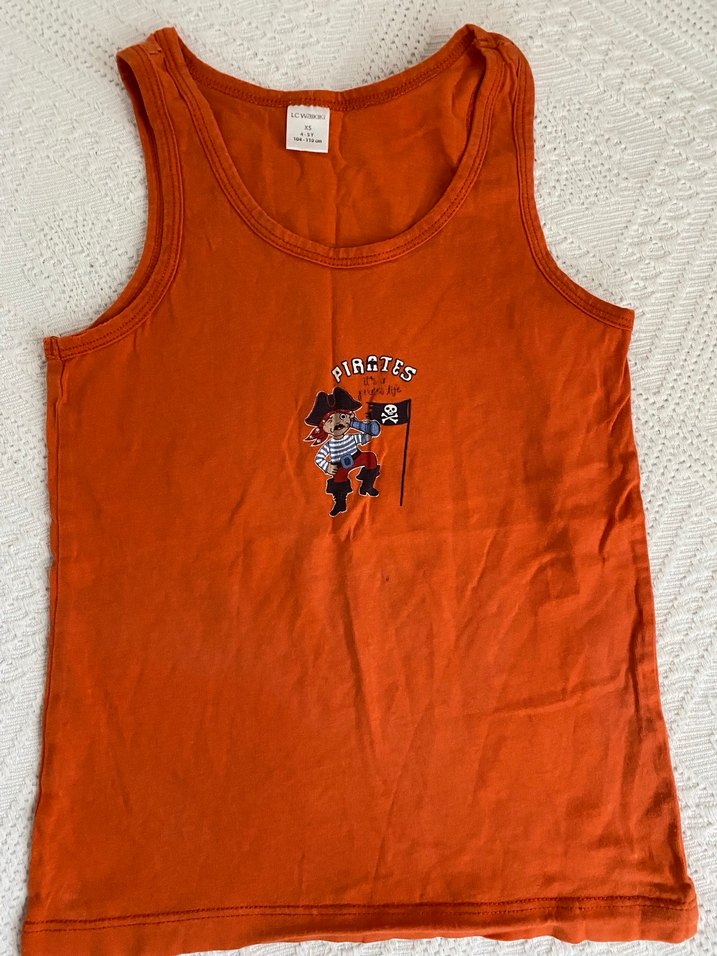 2li Çocuklar için renkli baskılı kırmızı atlet - Görsel 5