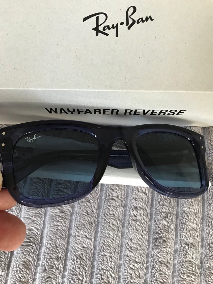 Ray-Ban Wayfarer Reverse Mavi Transparan Gözlük - Görsel 4
