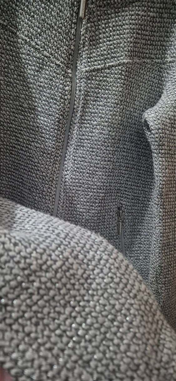 Gri simli  Örgü Hırka - Görsel 3