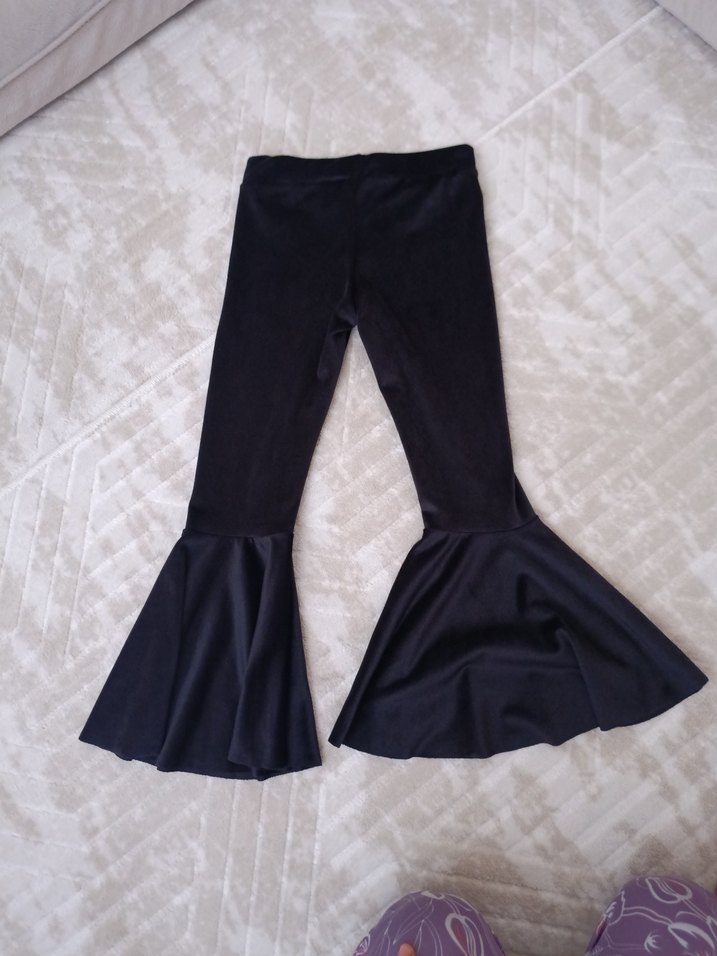 Kız çocuk Kadife İspanyol Paça Tayt - Görsel 3