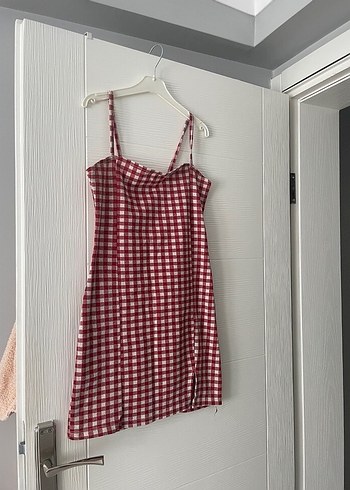 Bordo Kareli Drapeli Mini Elbise