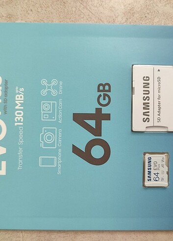 Samsung 64gb microSD Hafıza kartı