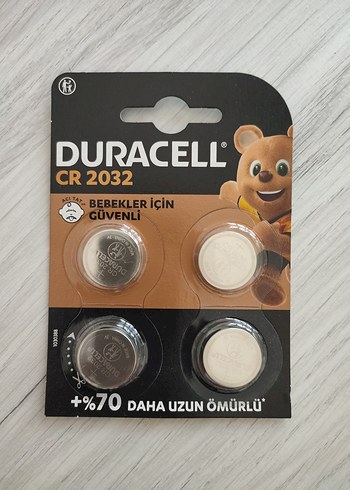 Duracell CR2032 Bebekler için Güvenli Düğme Pil