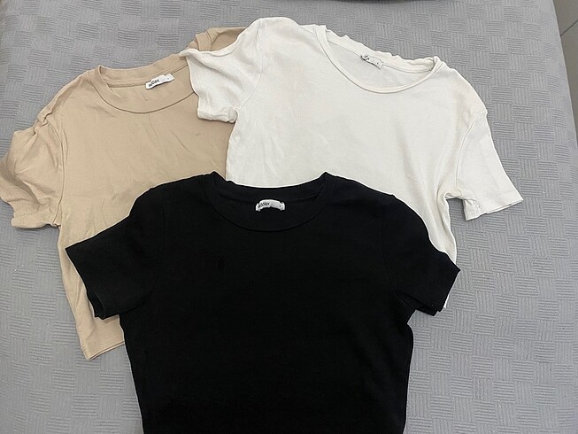 3lü addax crop tişört