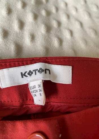 Kiremit rengi  Kadın Kumaş Pantolon Pilili - Görsel 2