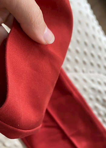 Kiremit rengi  Kadın Kumaş Pantolon Pilili - Görsel 3