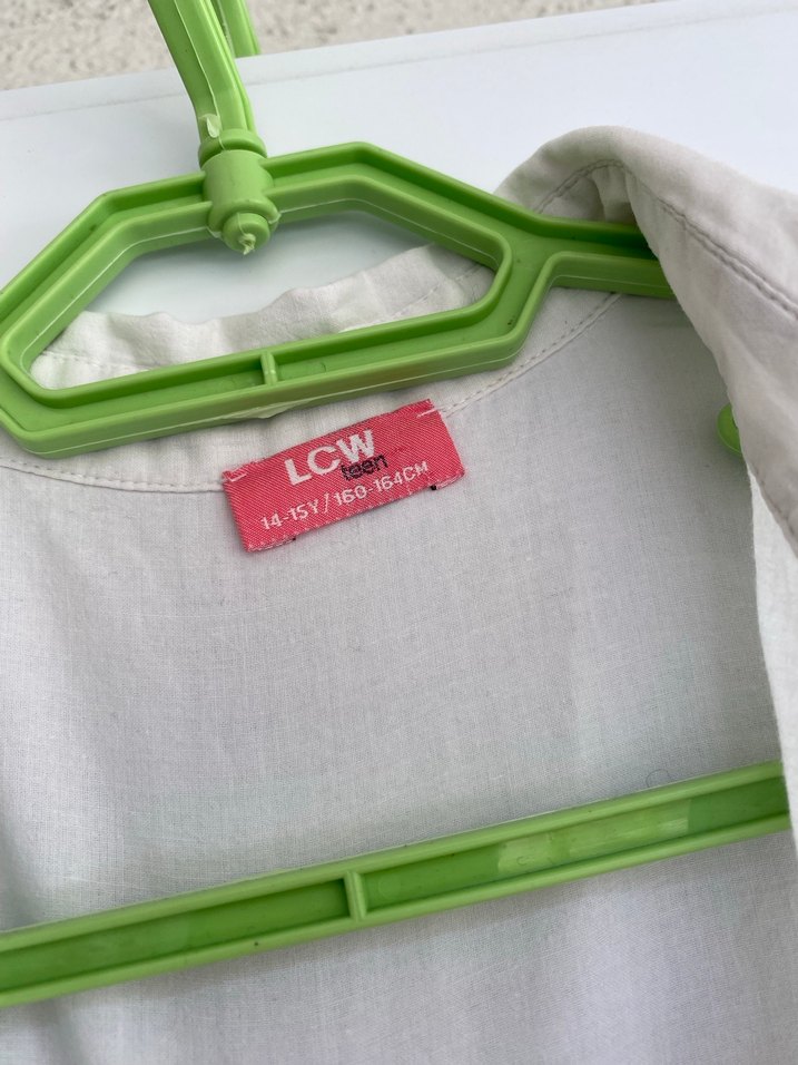 Kadın Beyaz Keten Uzun Kollu Gömlek - Görsel 5