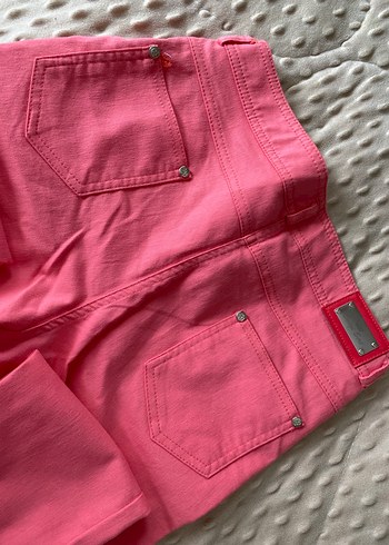 Pembe kot Kumaş Kadın Pantolon - Görsel 6