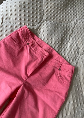 Pembe kot Kumaş Kadın Pantolon - Görsel 3