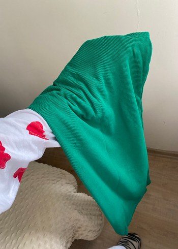 Yeşil sıfır kol yazlık  Kadın Elbise - Görsel 2