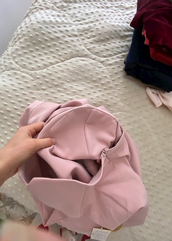 Pastel Pembe V Yakalı midi boy elbise - Görsel 9