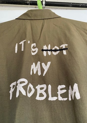 Haki  Uzun Kollu Düğmeli Keten Gömlek - Görsel 2