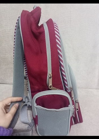 Bordo-Gri Çocuk Okul Çantası BiLFEN - Görsel 4