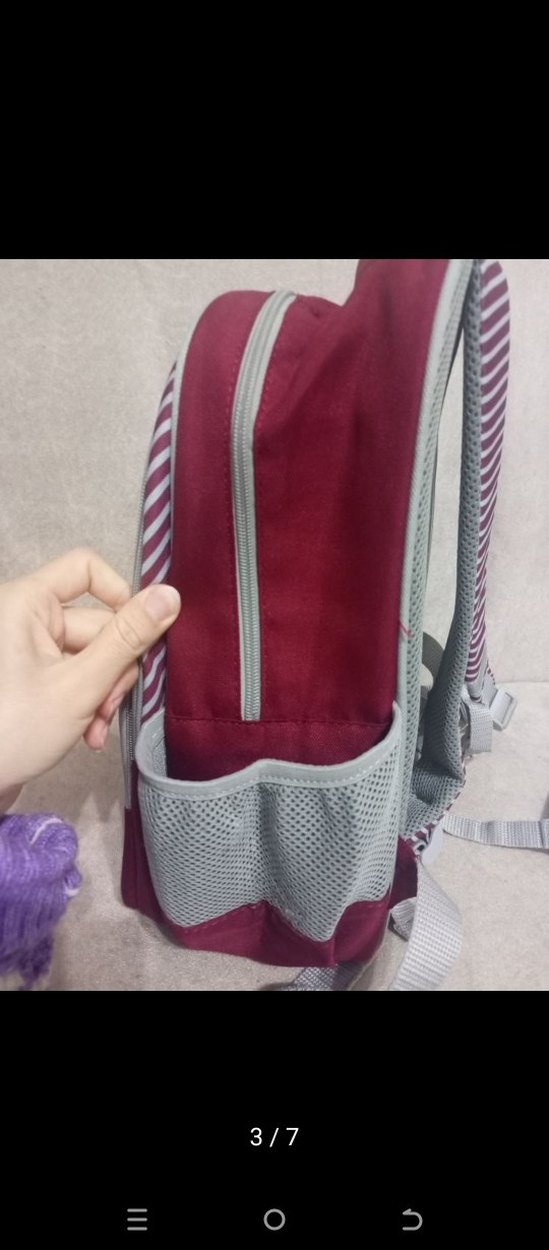 Bordo-Gri Çocuk Okul Çantası BiLFEN - Görsel 3