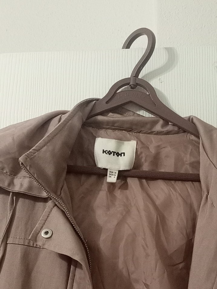 Bej Kadın Süet Midi Ceket - Görsel 2