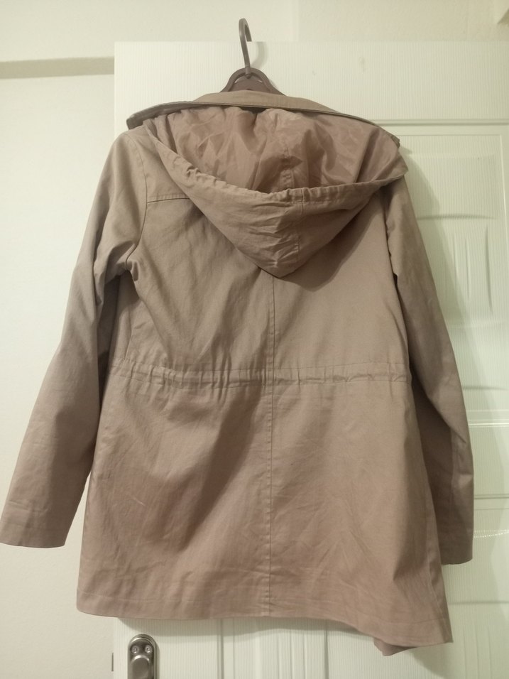 Bej Kadın Süet Midi Ceket - Görsel 5