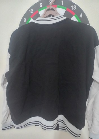 Siyah Beyaz Uzun Kollu Spor Ceket - Görsel 2