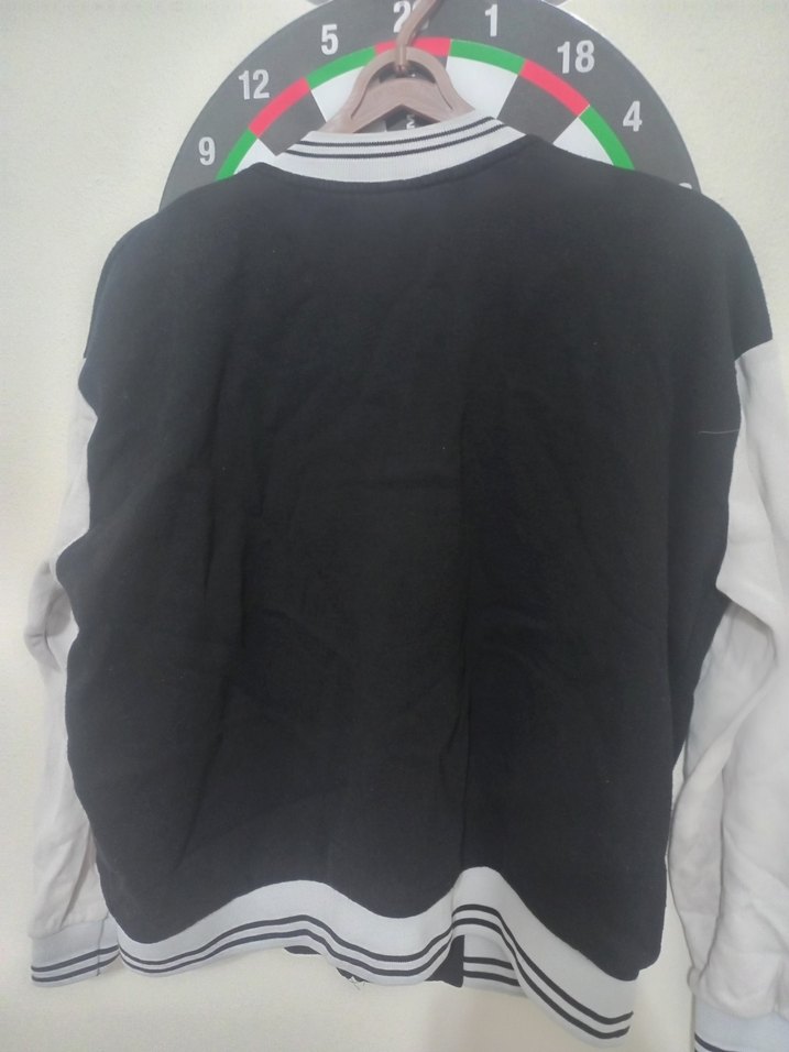 Siyah Beyaz Uzun Kollu Spor Ceket - Görsel 2