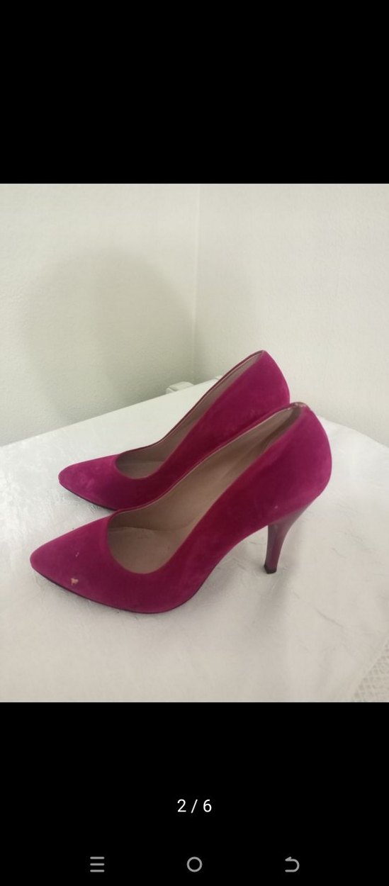 Pembe Süet Stiletto Kadın Topuklu Ayakkabı - Görsel 3