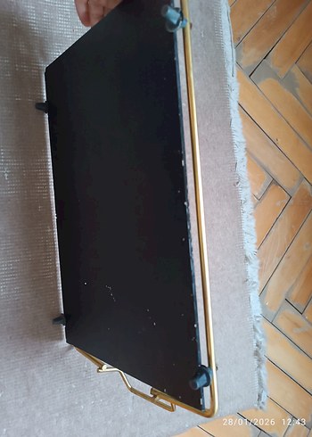 Vintage Renkli Bohem Cam Tepsi - Görsel 4