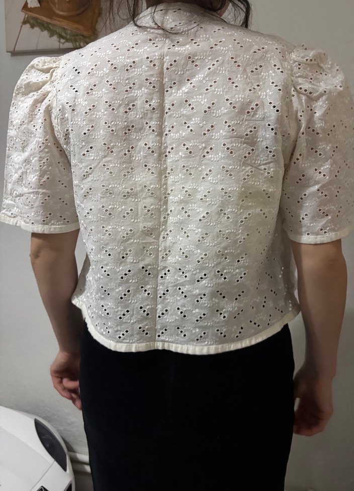 Beyaz Dantel Kısa Kollu Bolero - Görsel 2