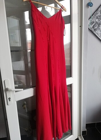 ipekyol İpekyol kırmızı gece elbisesi