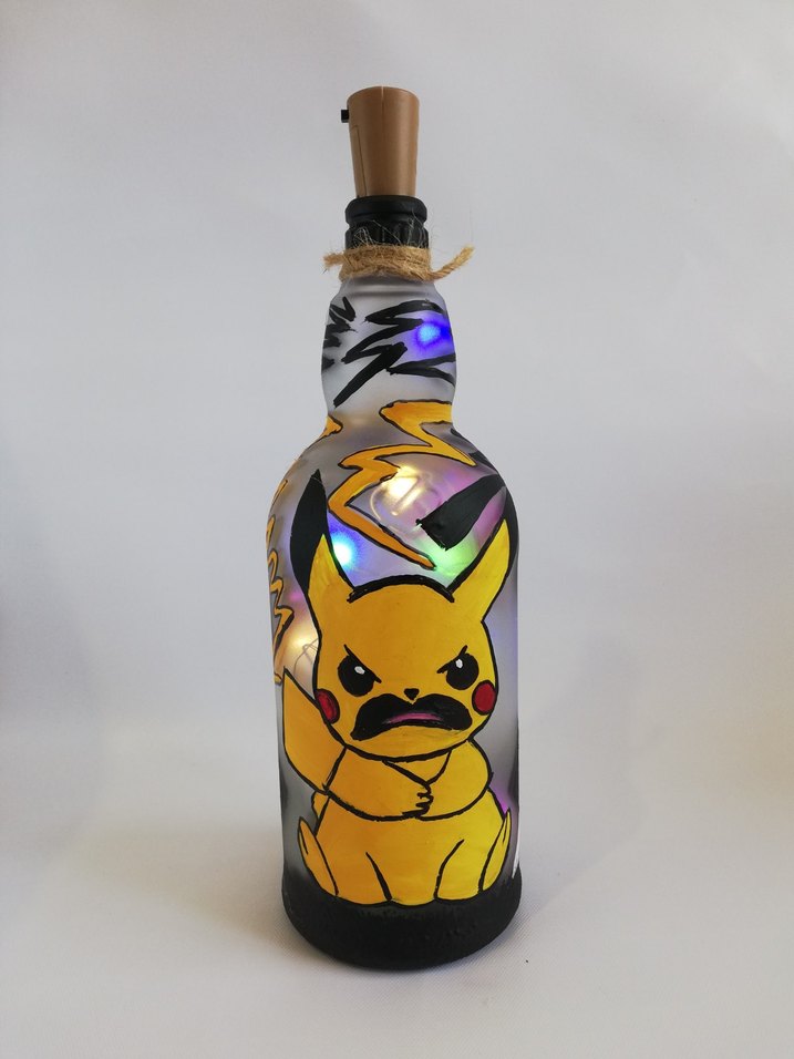 Pikachu el boyama şişe aydınlatıcı - Görsel 3