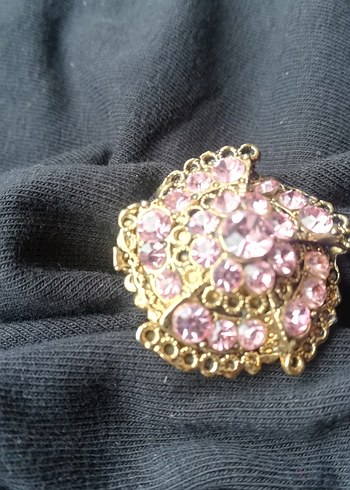 Pembe Payetli İşlemeli Kadın Yüzük - Görsel 5