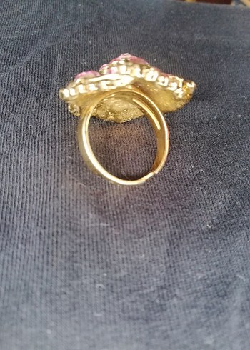 Pembe Payetli İşlemeli Kadın Yüzük - Görsel 4