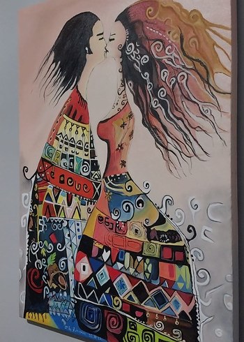 YAĞLI BOYA TABLO ÖPÜCÜK - Görsel 8