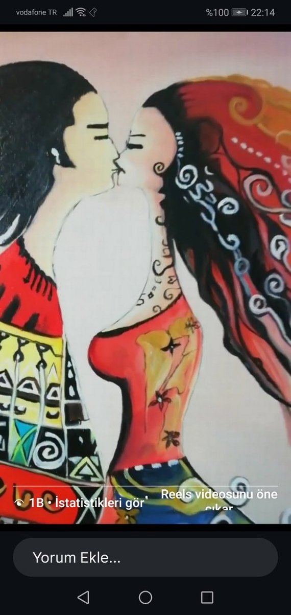 YAĞLI BOYA TABLO ÖPÜCÜK - Görsel 5