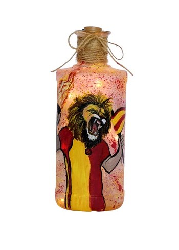 Galatasaray temalı ışıklı cam şişe - Görsel 9