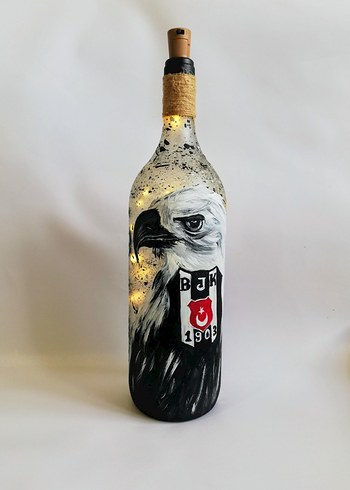BJK Kartal Temalı ışıklı şişe