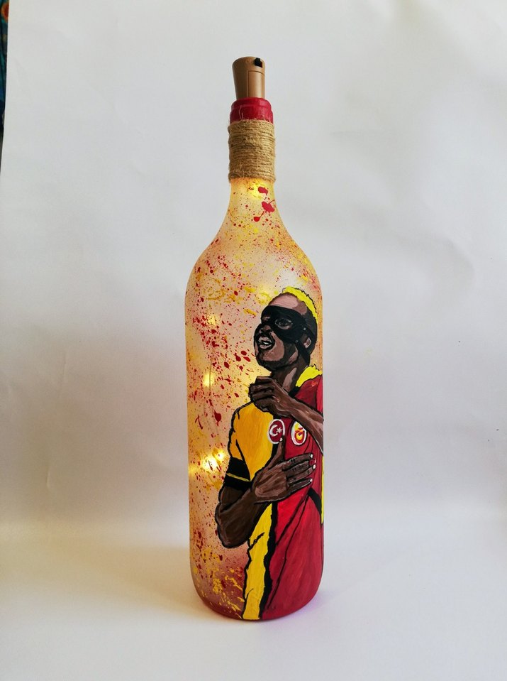 Galatasaray Osimhen temalı ışıklı şişe - Görsel 4