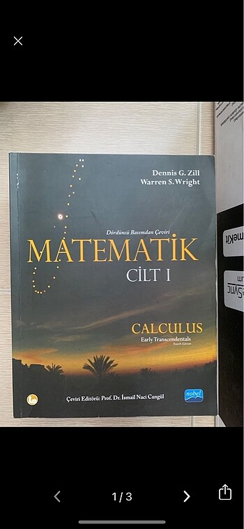 Matematik-1 Calculus kitabı