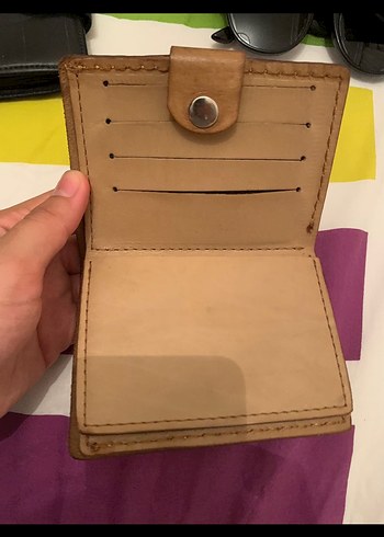 Deri Bej Erkek Cüzdanı - Görsel 3