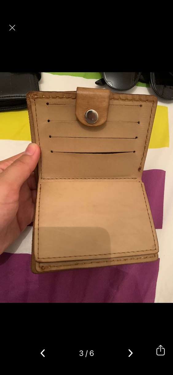 Deri Bej Erkek Cüzdanı - Görsel 3