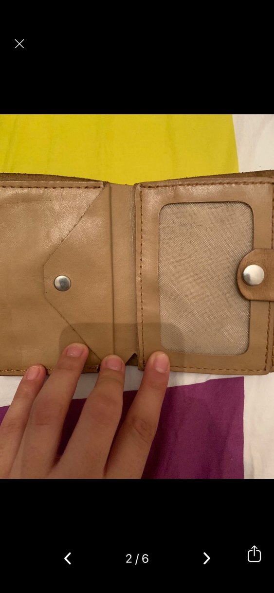 Deri Bej Erkek Cüzdanı - Görsel 2