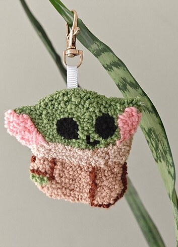 Punch needle yoda anahtarlık 