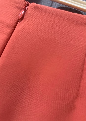 Turuncu düz Mini Etek - Görsel 3