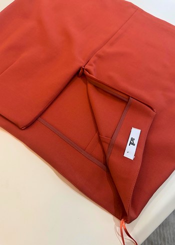 Turuncu düz Mini Etek - Görsel 4