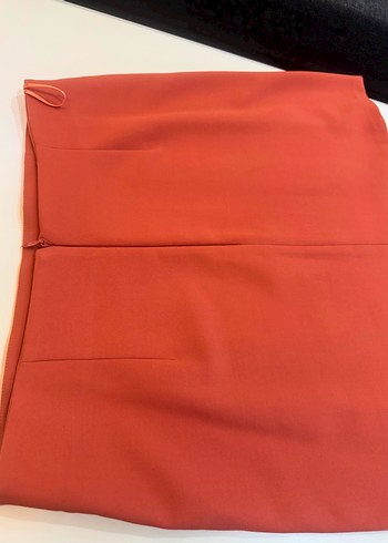 Turuncu düz Mini Etek - Görsel 5