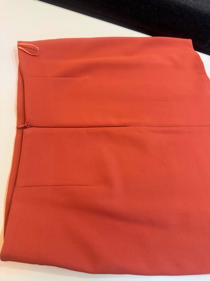 Turuncu düz Mini Etek - Görsel 5